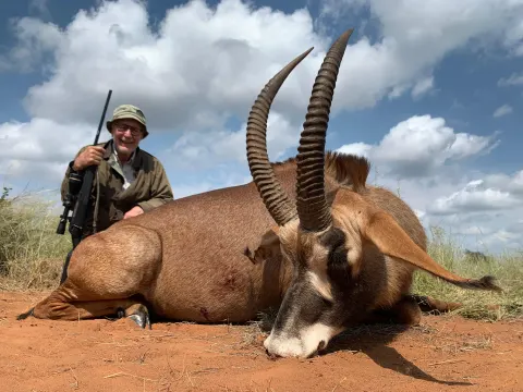 Roan Antelope trophy photographed at Kuvhima Safaris, Limpopo.