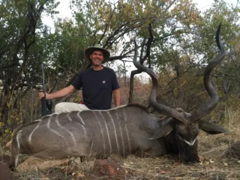 Greater Kudu trophy photographed at Kuvhima Safaris, Limpopo.