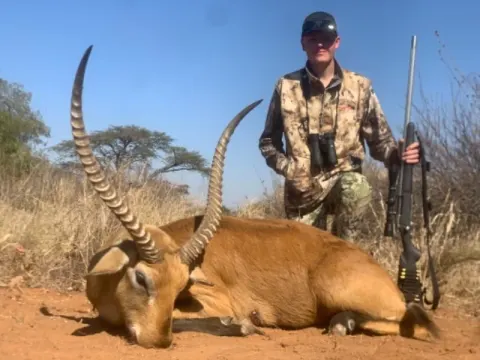 Red Lechwe trophy photographed at Kuvhima Safaris, Limpopo.