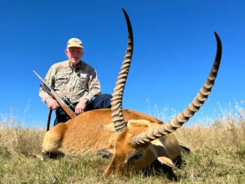 Red Lechwe trophy photographed at Kuvhima Safaris, Limpopo.