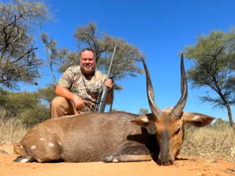Bushbuck trophy photographed at Kuvhima Safaris, Limpopo.
