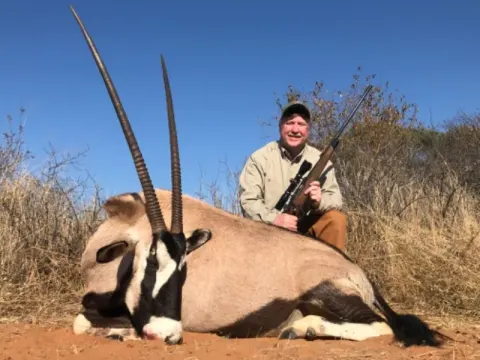 Gemsbok trophy photographed at Kuvhima Safaris, Limpopo.